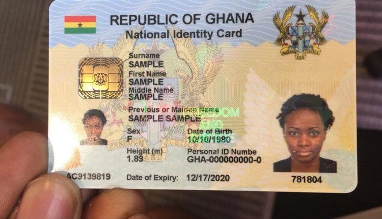 A ghana Card in the hands of a Ghanaian
